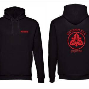 Sweatshirt preta com símbolo vermelho